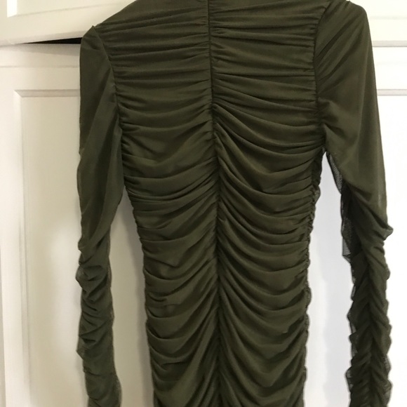 Green Ruffle Dress - Picture 3 of 5